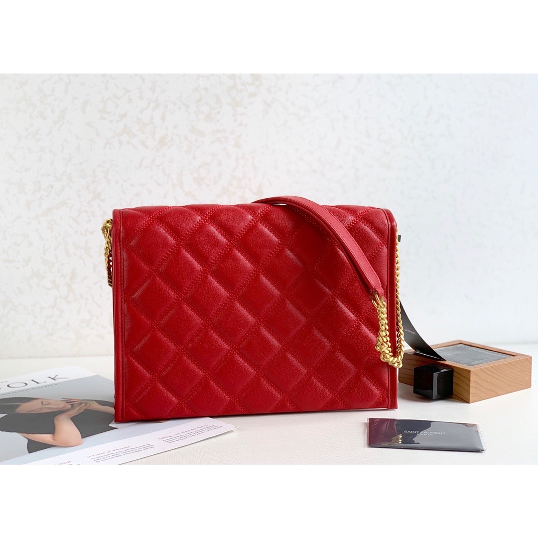 Sa1nt Lau*nt Becky Small Shoulder Bag Red For Women 10.5in/27cm Y51
