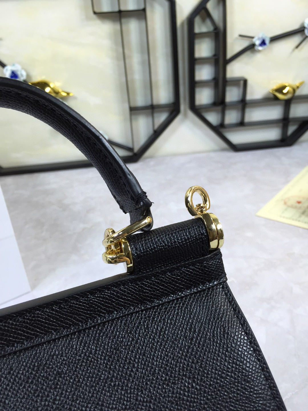 Dolce & Gabbana Medium Sicily Handbag In Dauphine Black For Women 10.2in/26cm DG BB4347A100180999