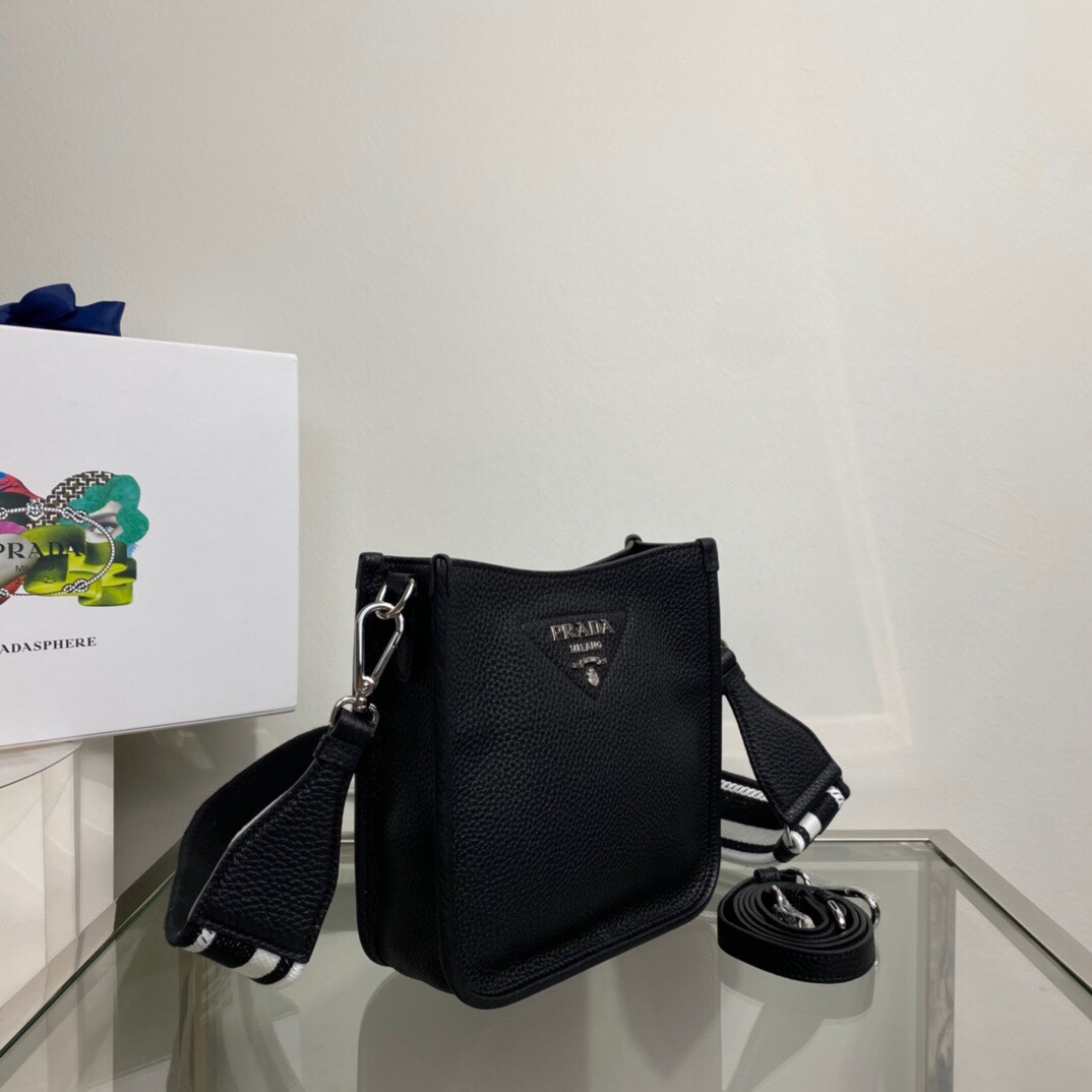 Pra*a Mini Shoulder Bag Black For Women, Women’s Bags 7.9in/20cm