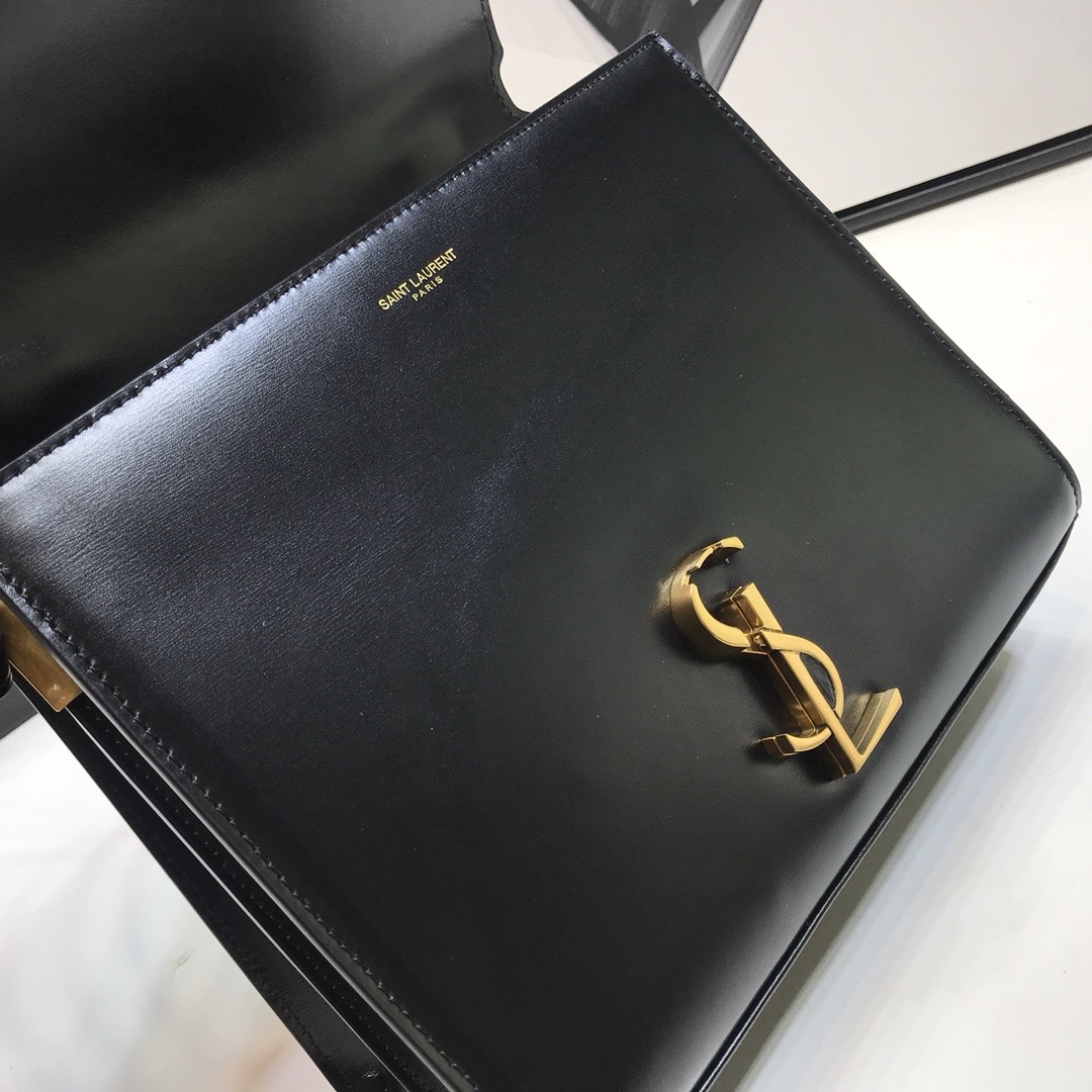 Sa1nt Lau*nt Cassandra Medium Top Handle Bag In Grain Black For Women 9.6in/24.5cm Y51 623931BOW0W1000