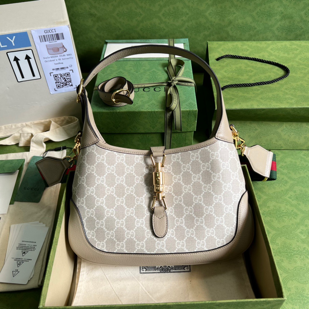 Gvc*1 Jackie 1961 Small GG Shoulder Bag Beige For Women, Women’s Bags 11in/28cm GG ‎678843 UULAG 9682