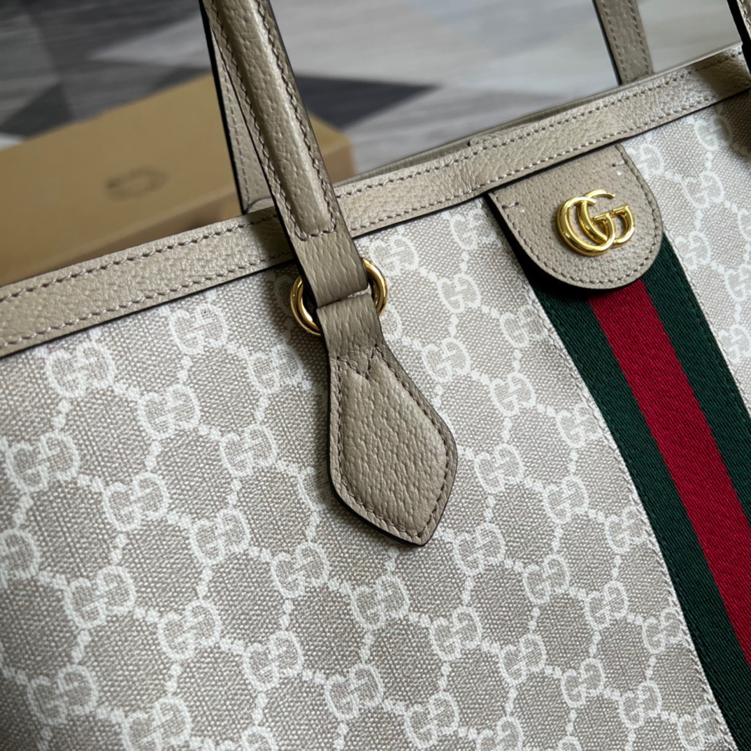 Gvc*1 Ophidia Medium GG Tote Beige For Women, Women’s Bags 15in/38cm GG ‎631685 UULAG 9682