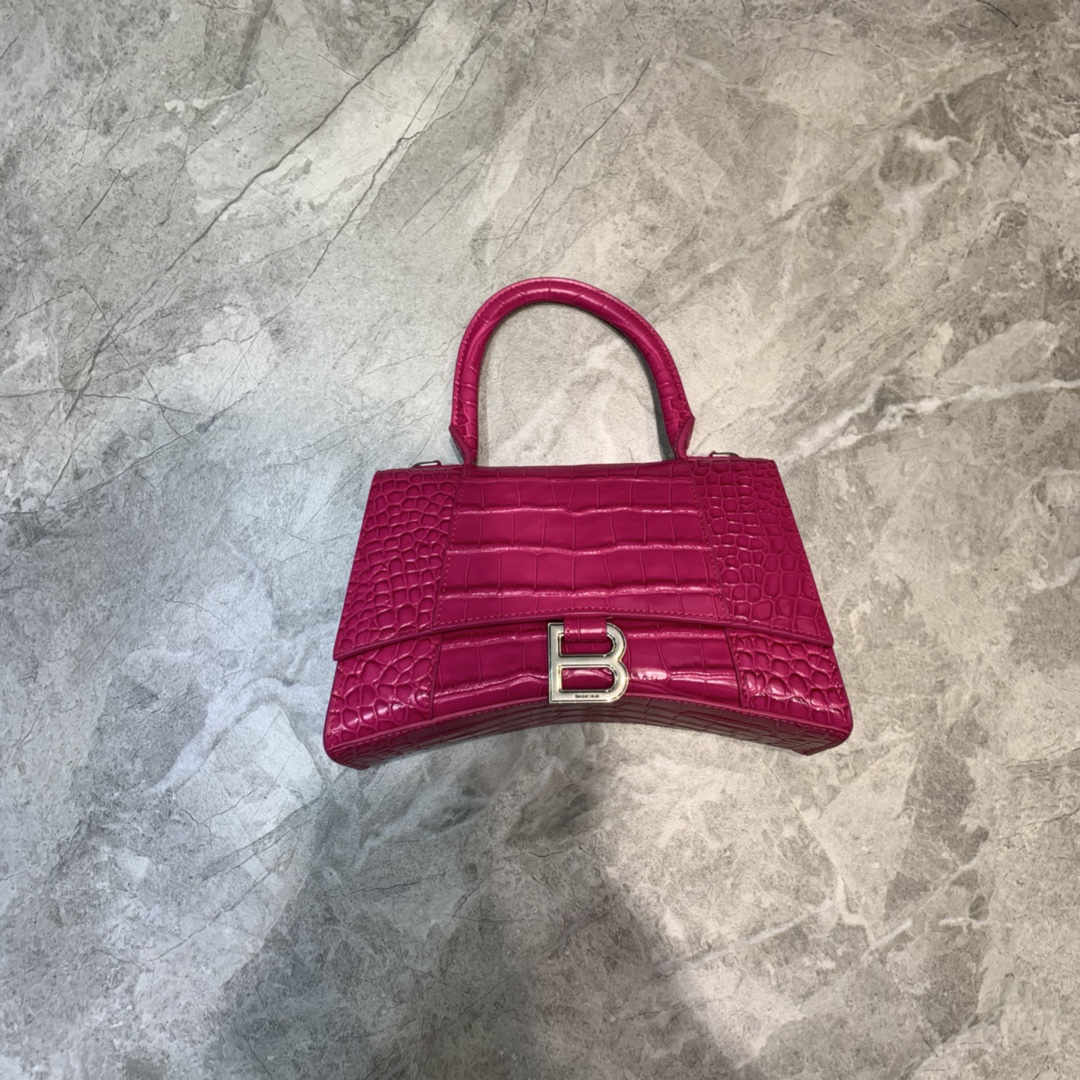 Ba1en*iaga Hourglass Small Handbag In Dark Pink, For Women, Women’s Bags 9in/23cm