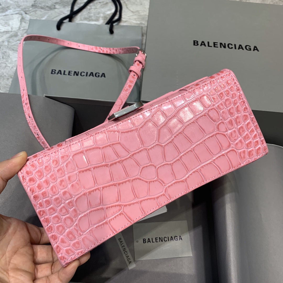 Ba1en*iaga Hourglass Small Handbag In Dark Pink, For Women, Women’s Bags 9in/23cm