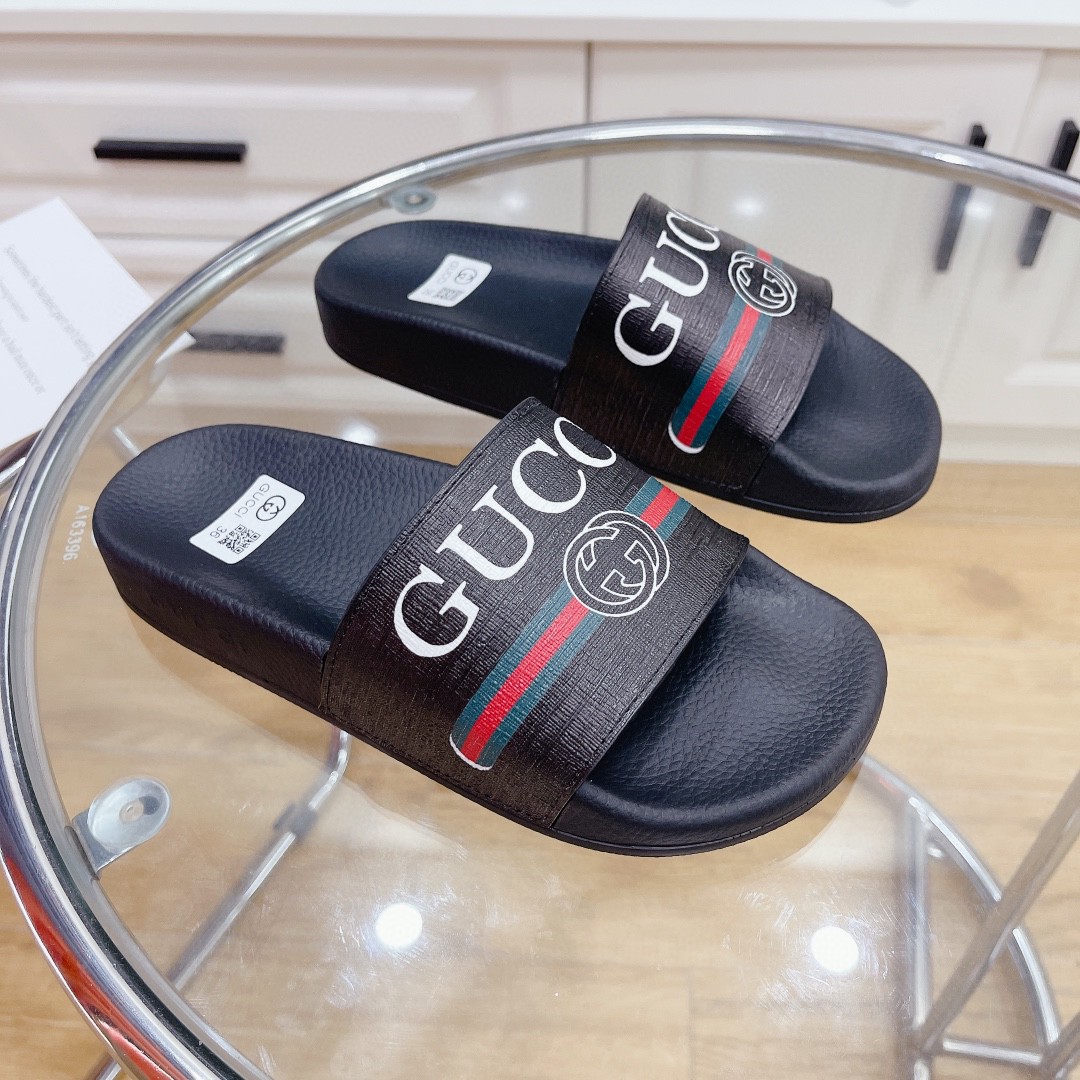 Gvc*1 Women’s Logo Rubber Slide With Web Black For Women 522887