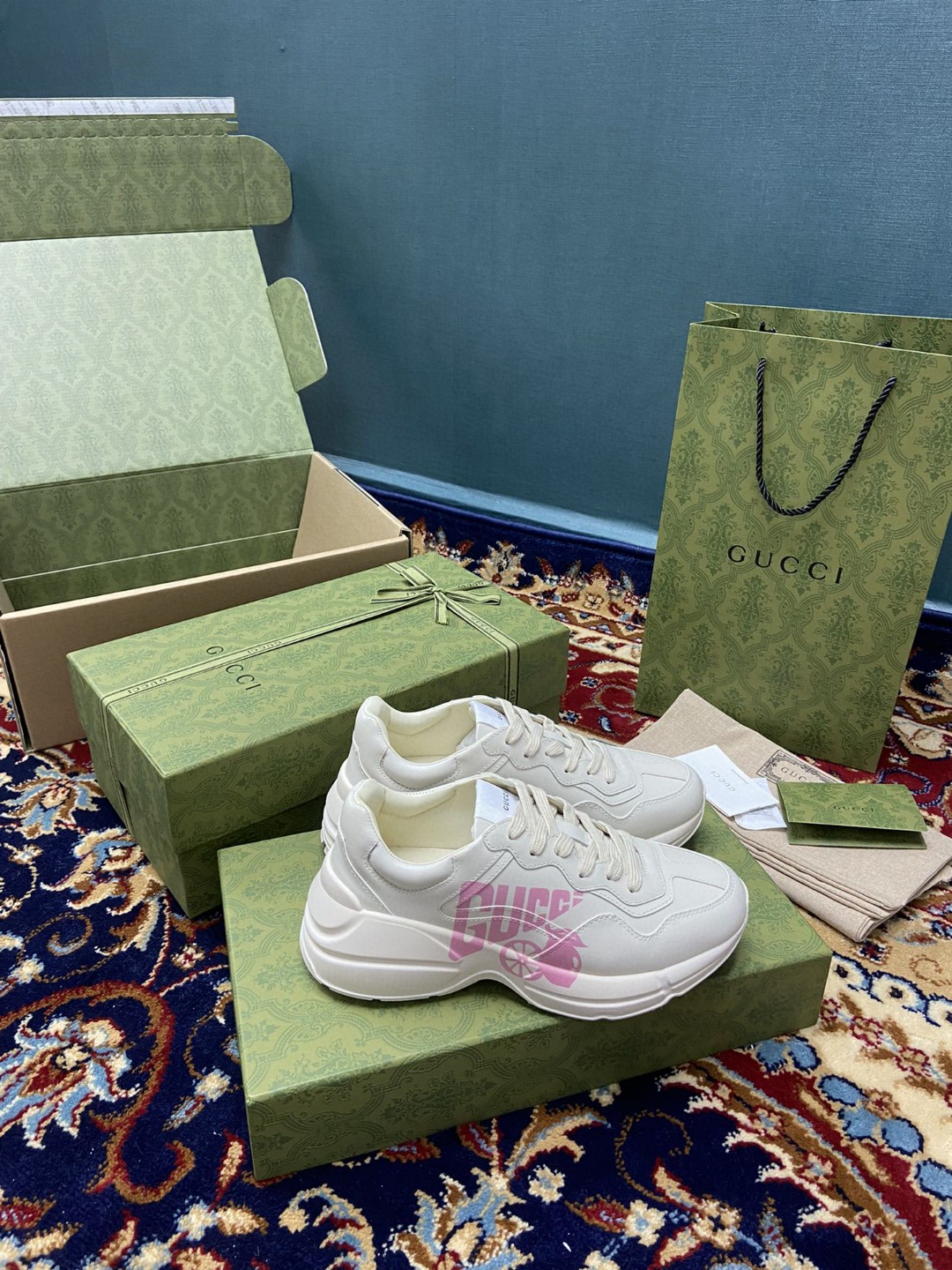 Gvc*1 Women’s Rhyton Sneakers With Lemon Gvc*1 White Ivory For Women 684899