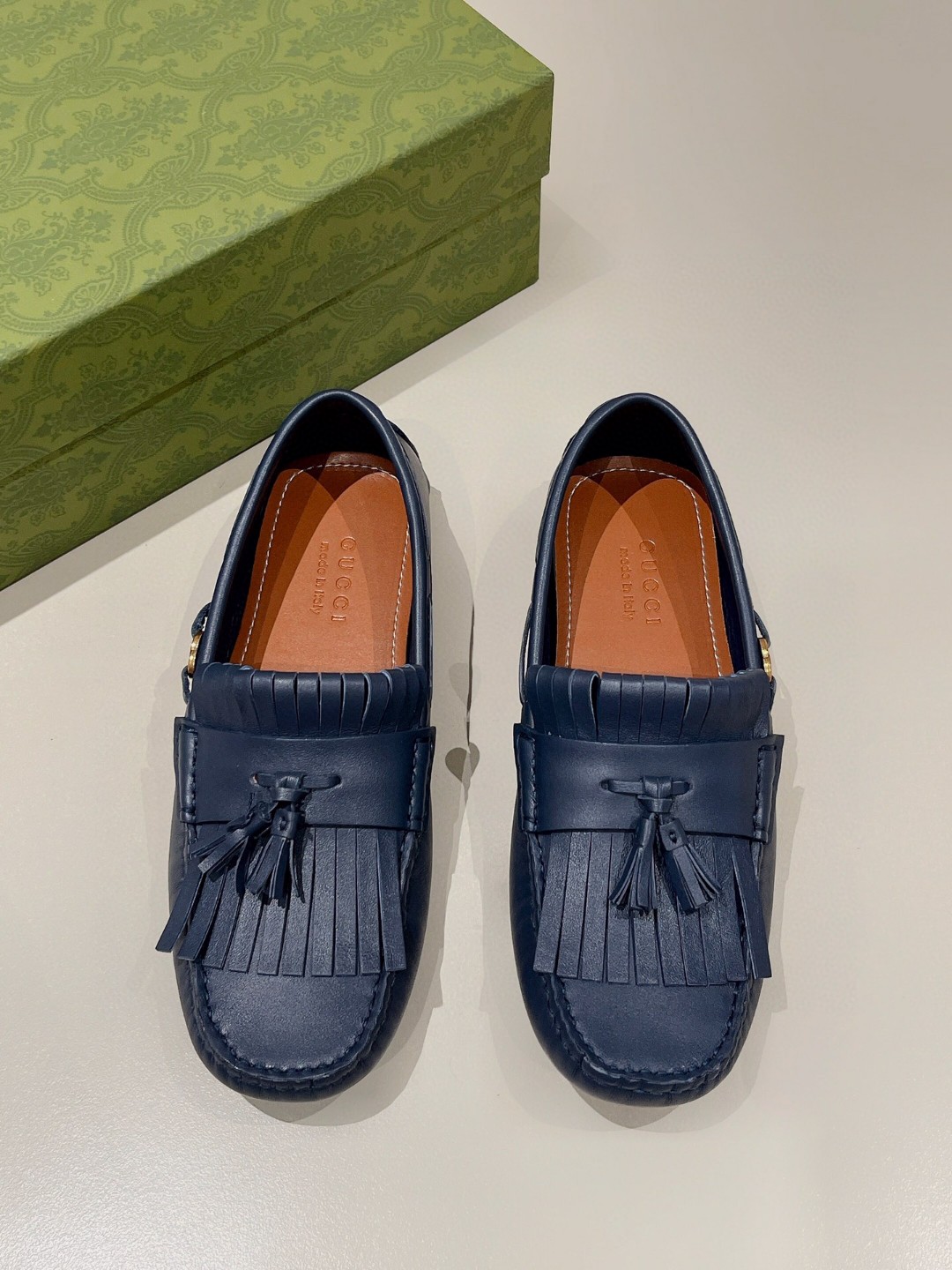 Gvc*1 Men’s Loafer With Driver Interlocking G Blue For Men 624699