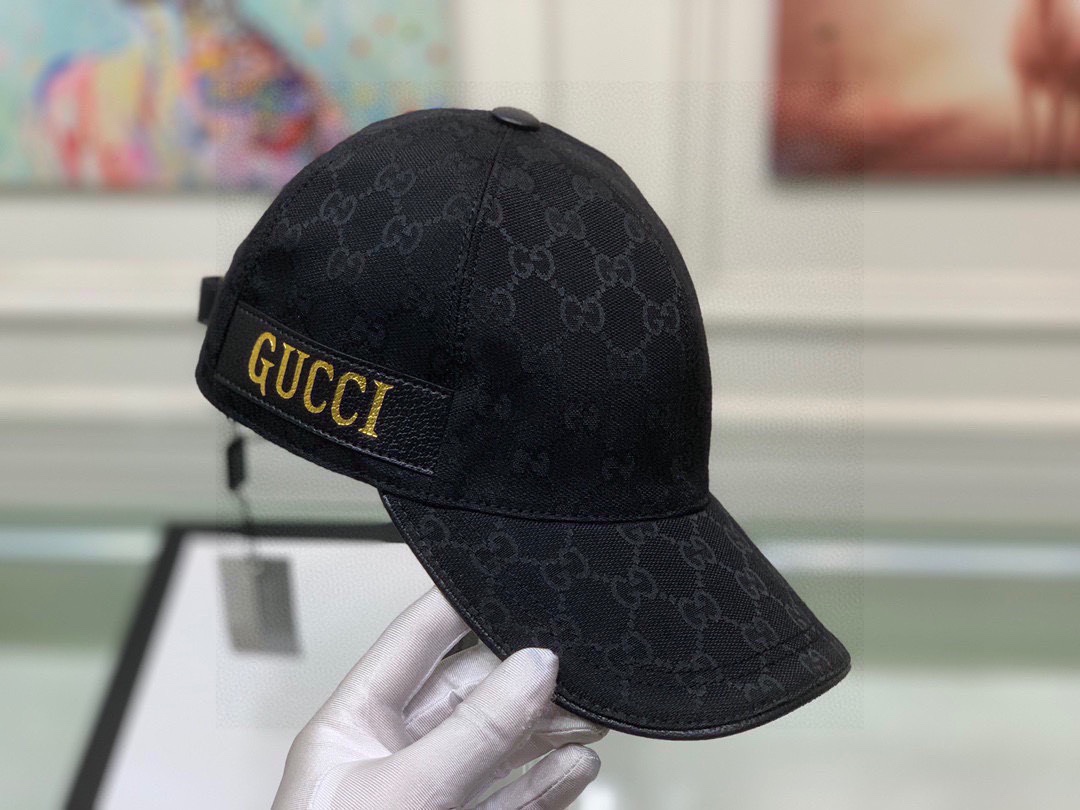 Gvc*1 GG Baseball Hat Black GG Hat