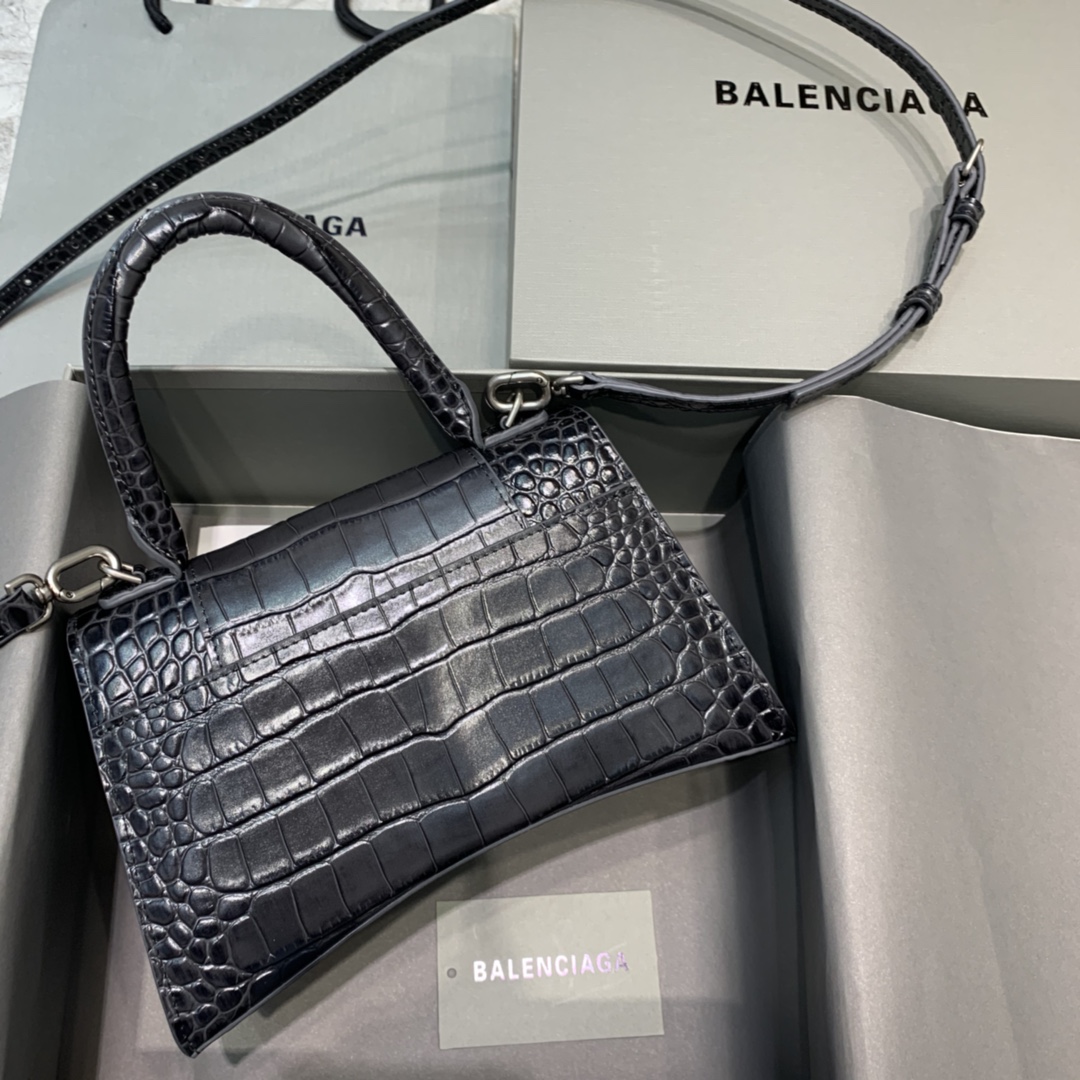Ba1en*iaga Hourglass Small Handbag In Dark Grey, For Women, Women’s Bags 9in/23cm 5935461LR6Y1309
