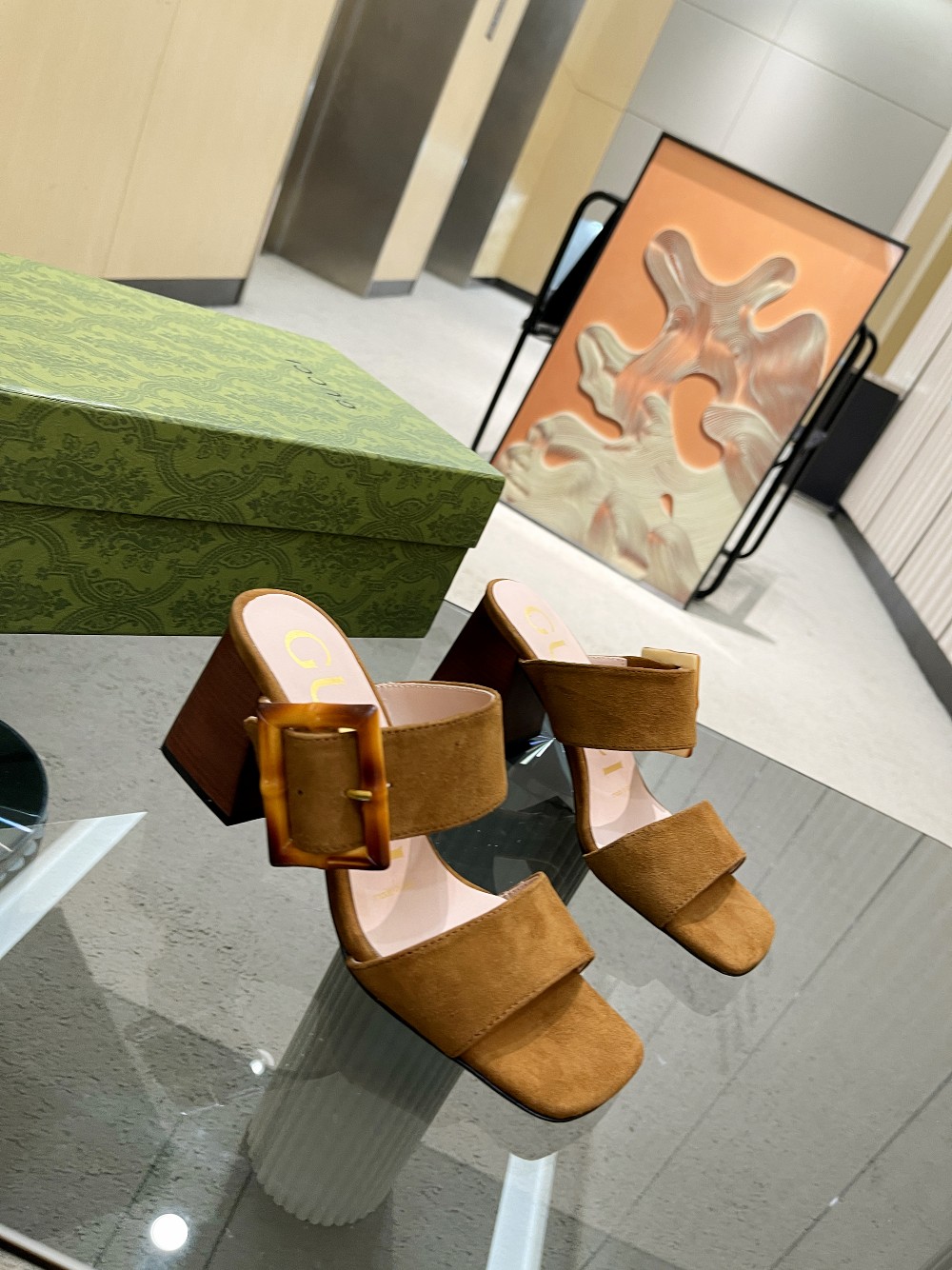 Gvc*1 Women’s Sandal With Bamboo Buckle Brown For Women GG