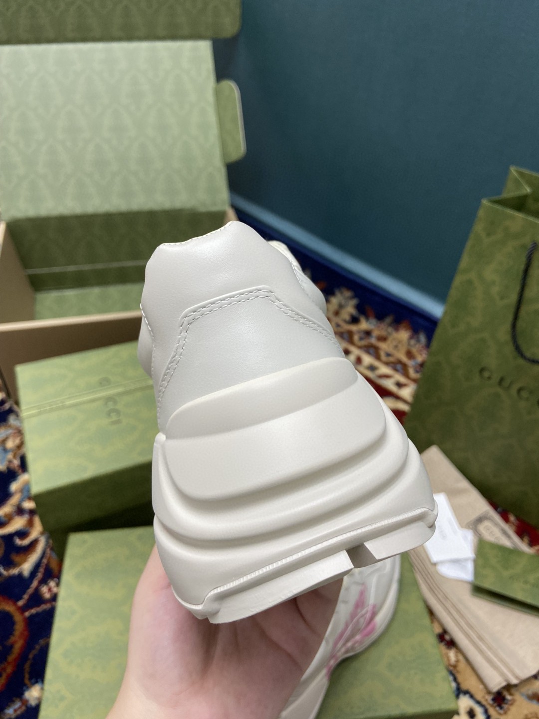 Gvc*1 Women’s Rhyton Sneakers With Lemon Gvc*1 White Ivory For Women 684899