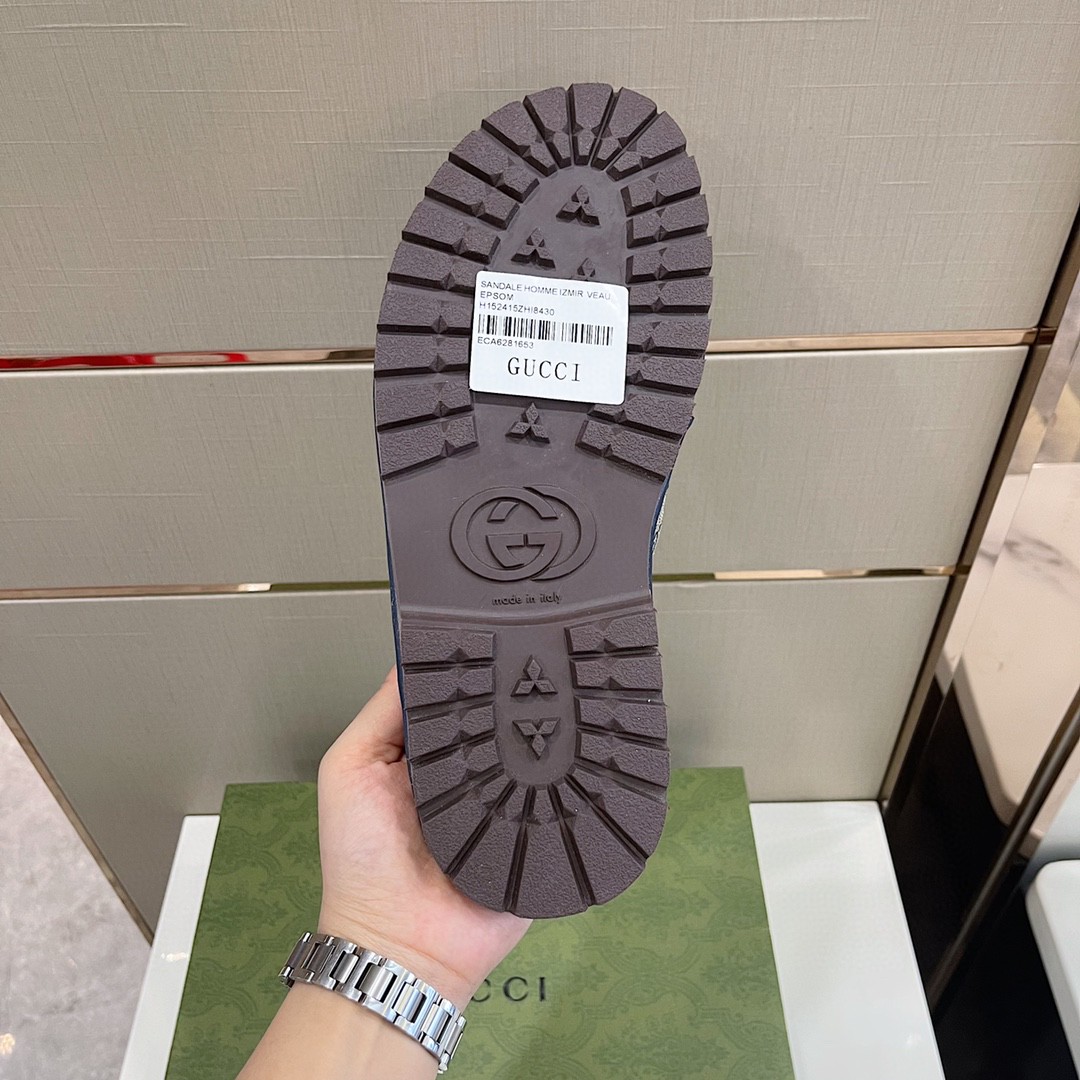 Gvc*1 Men’s GG Svp*me Slide Sandal Blue And Beige For Men 624879