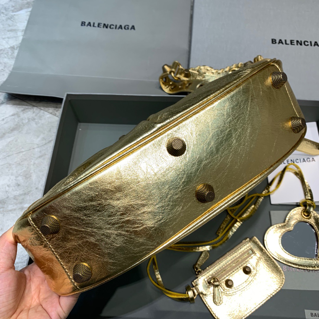 Ba1en*iaga Le Cagole XS Shoulder Bag In Gold, For Women, Women’s Bags 13in/33cm