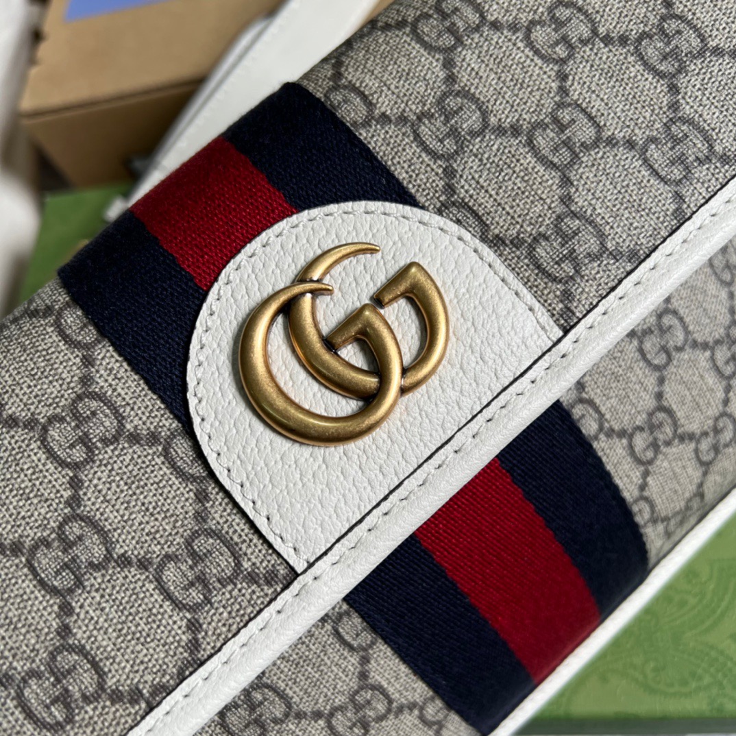 Gvc*1 Ophidia Belt Bag Beige And Ebony GG Svp*me Canvas, A Material With Low Environmental Impact For Men  8.7in/22cm GG 674081 96IWT 9794