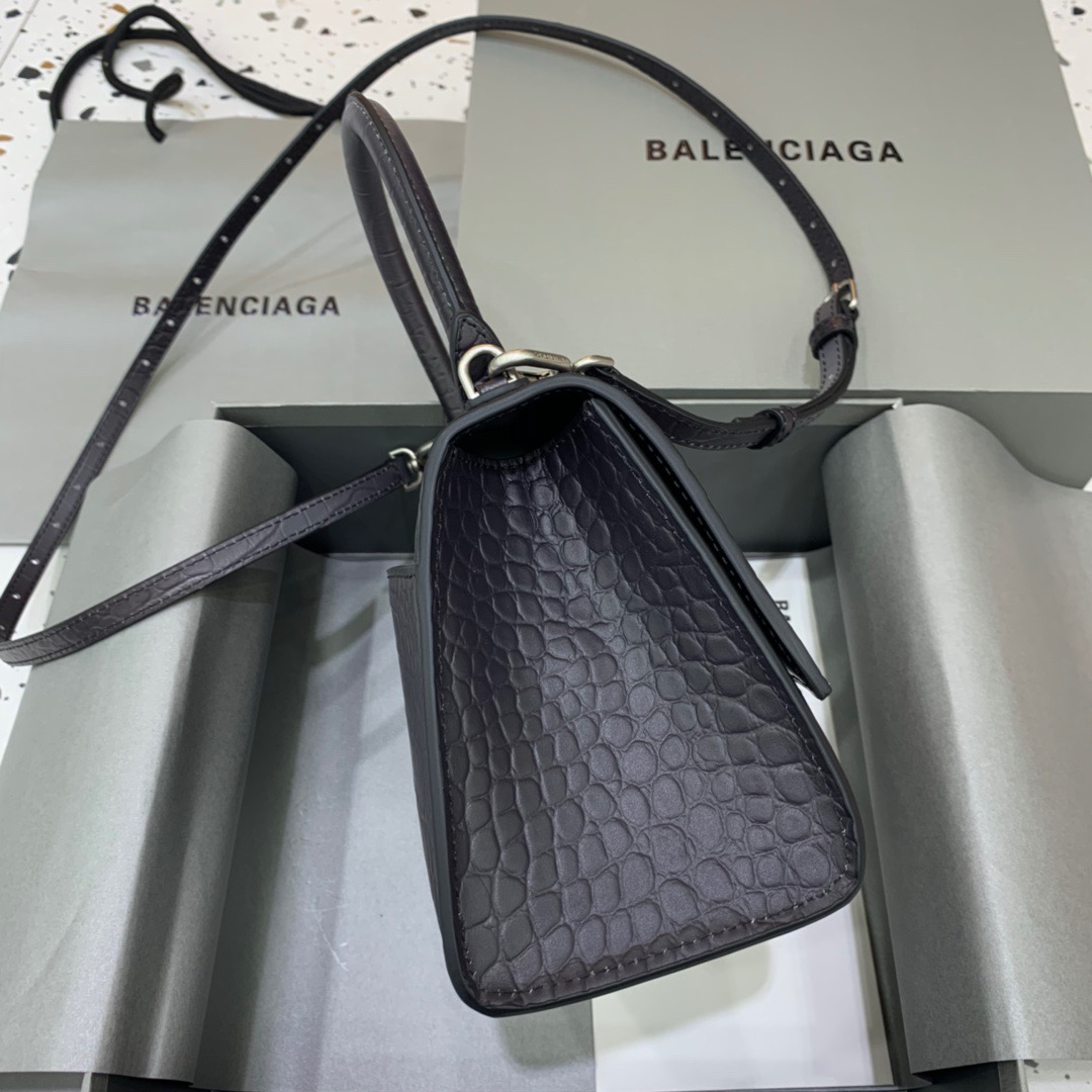 Ba1en*iaga Hourglass Small Handbag In Dark Grey, For Women, Women’s Bags 9in/23cm 5935462107U1309