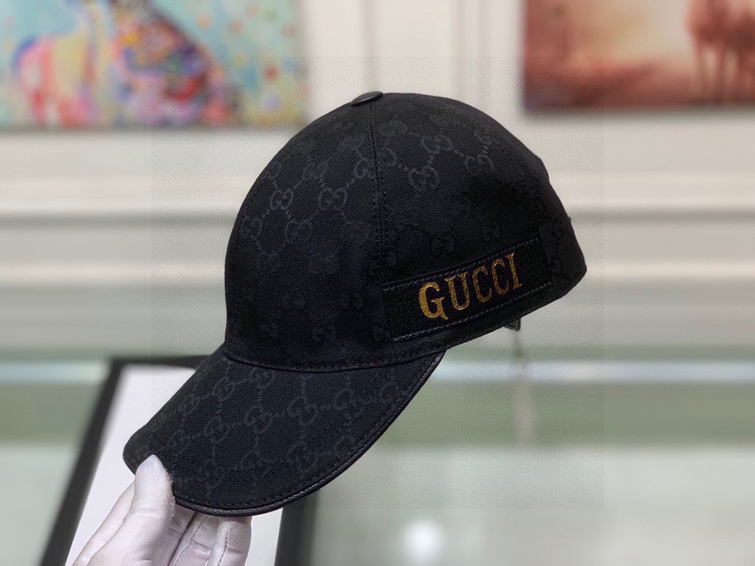 Gvc*1 GG Baseball Hat Black GG Hat