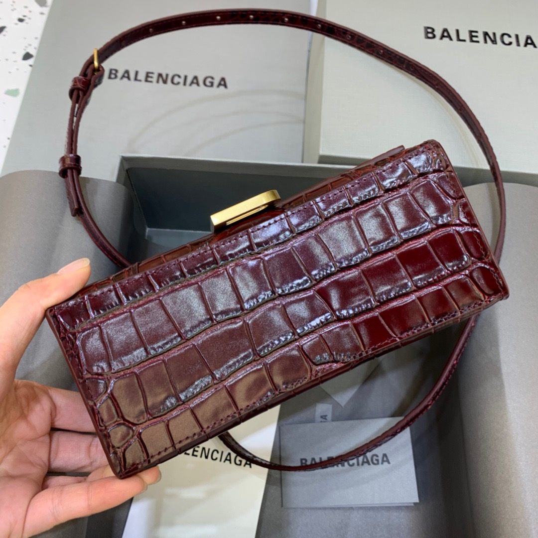 Ba1en*iaga Hourglass XS Handbag In Dark Red, For Women, Women’s Bags 7.4in/19cm