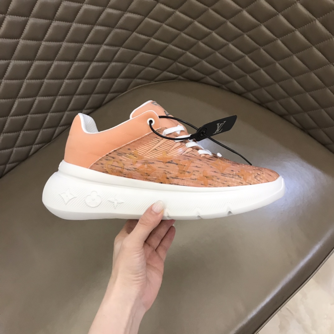 L0vis Vuittion Show Up Sneaker Orange For Men LV