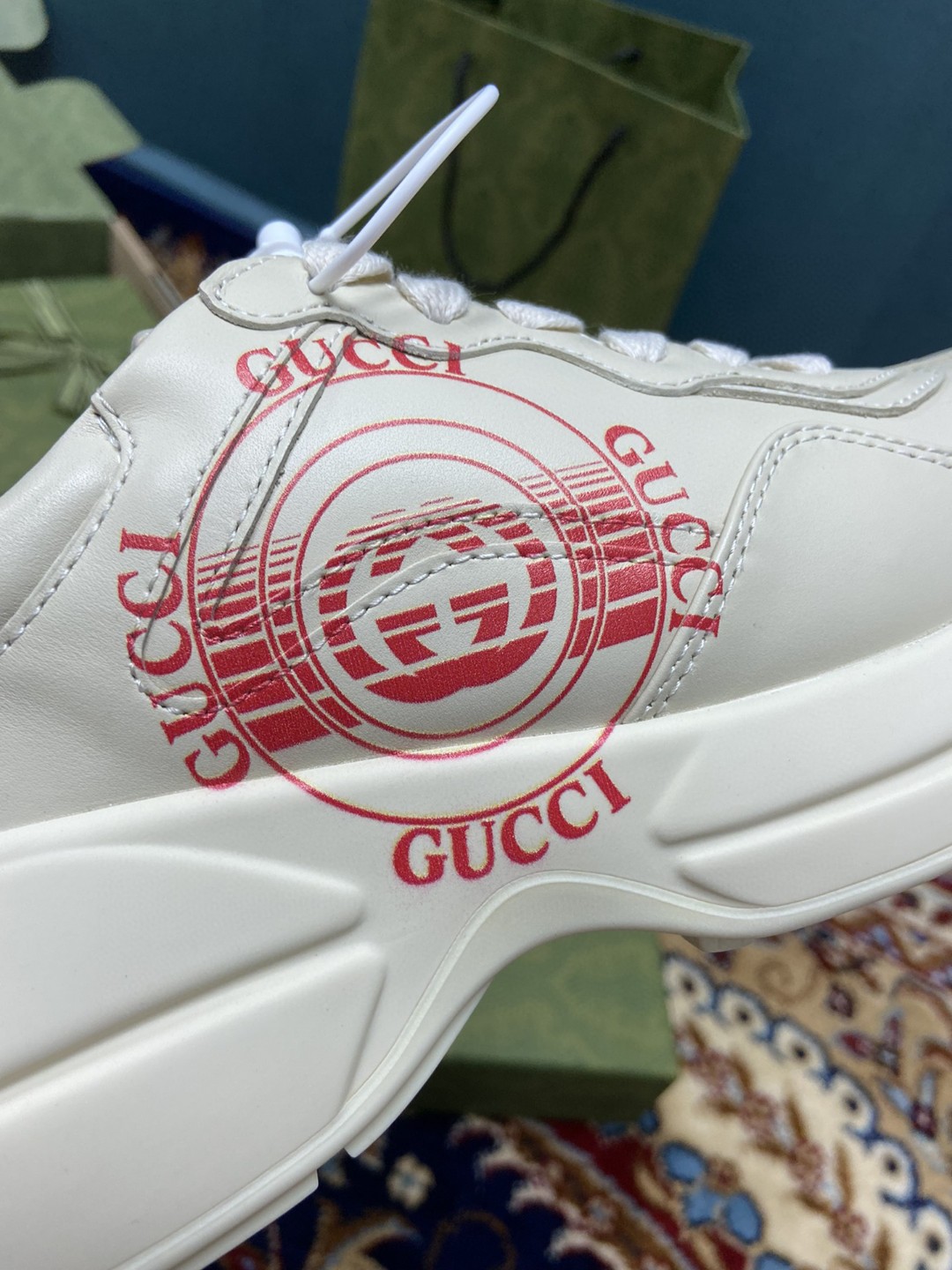 Gvc*1 Women’s Rhyton Sneakers With Gvc*1 White Ivory For Women 646509