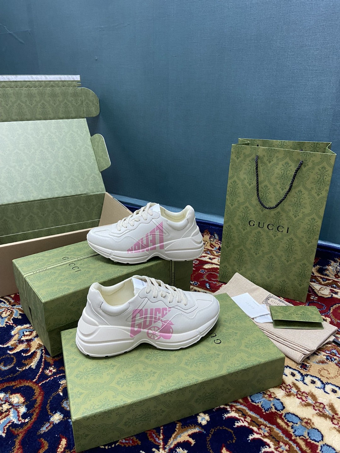 Gvc*1 Women’s Rhyton Sneakers With Lemon Gvc*1 White Ivory For Women 684899