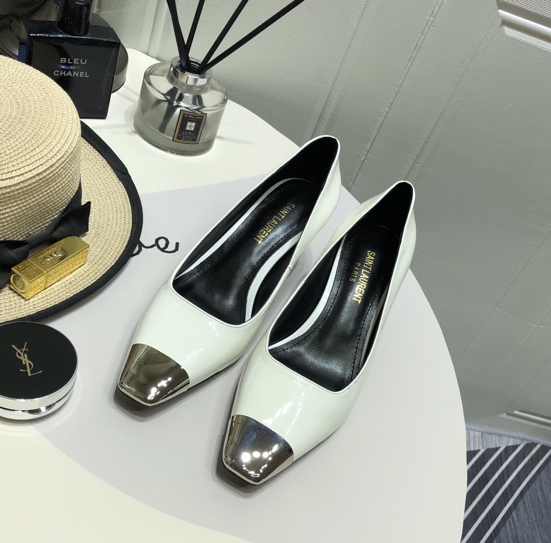 Sa1nt Lau*nt Women’s Blade Slingback Pumps White For Women Y51
