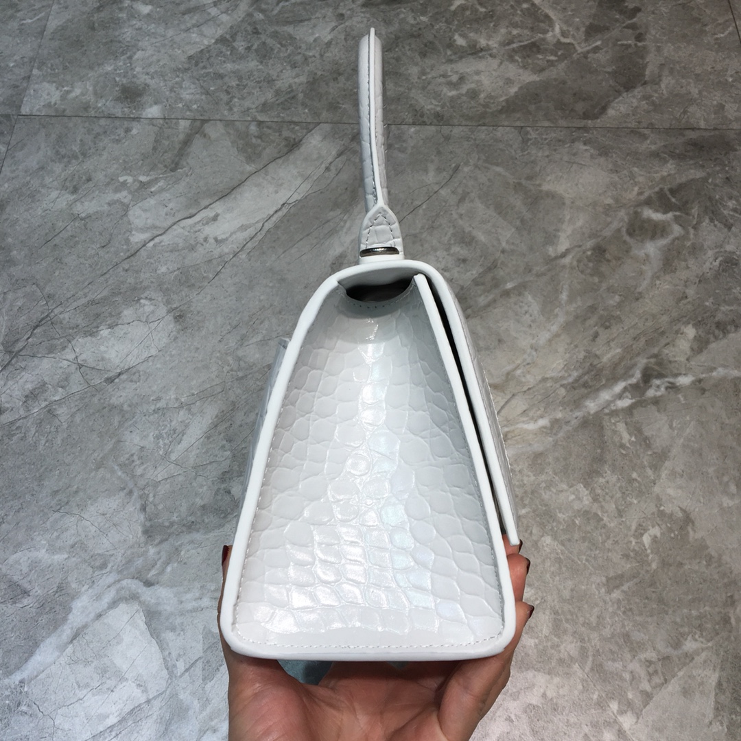 Ba1en*iaga Hourglass Small Handbag In White, For Women, Women’s Bags 9in/23cm 5935461LR6Y9016