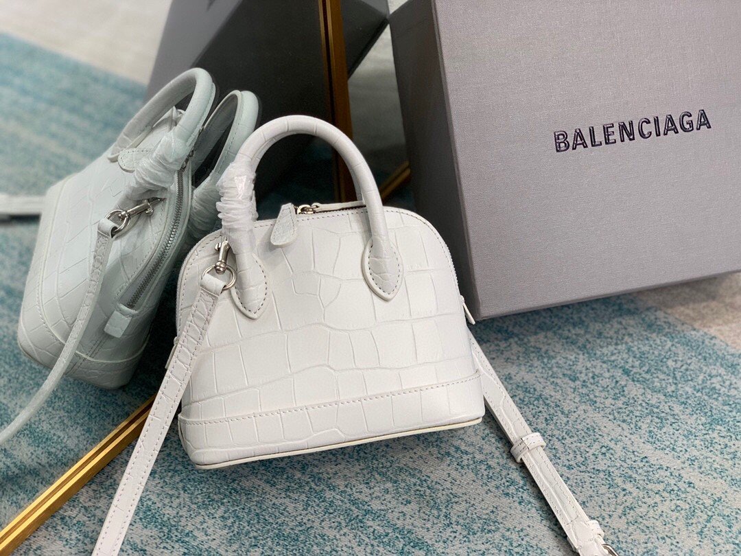 Ba1en*iaga Ville Mini Handbag In White, For Women, Women’s Bags 7in/18cm