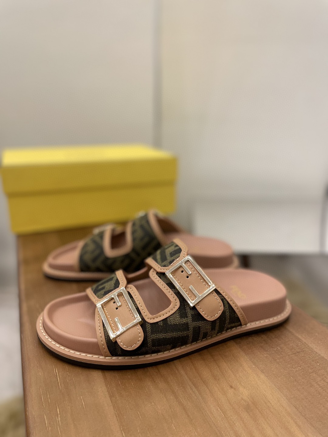F**di Feel Slides Dark Pink For Women