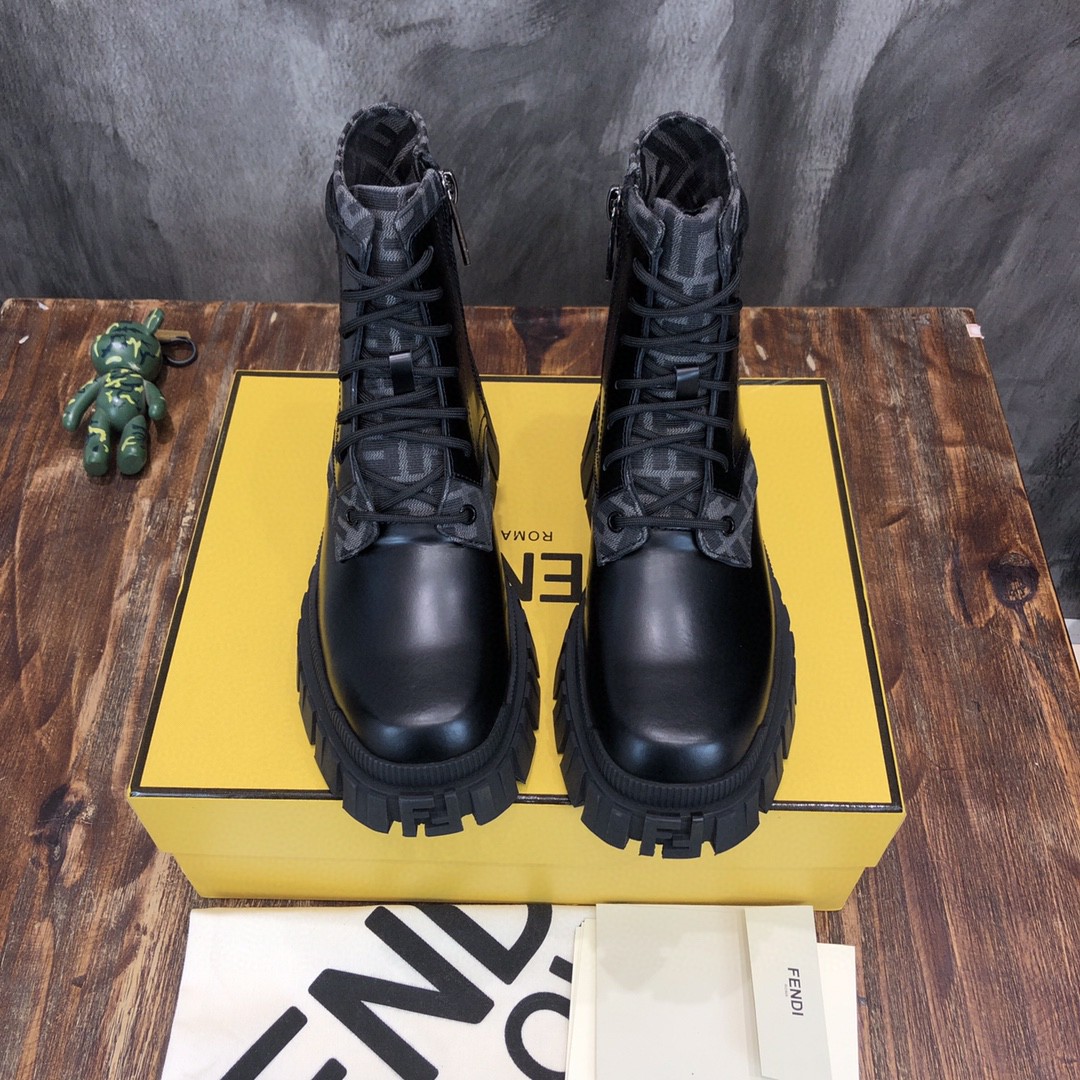 F**di Force High Tops Boots Black For Men 7U1458ADMKF1DV5