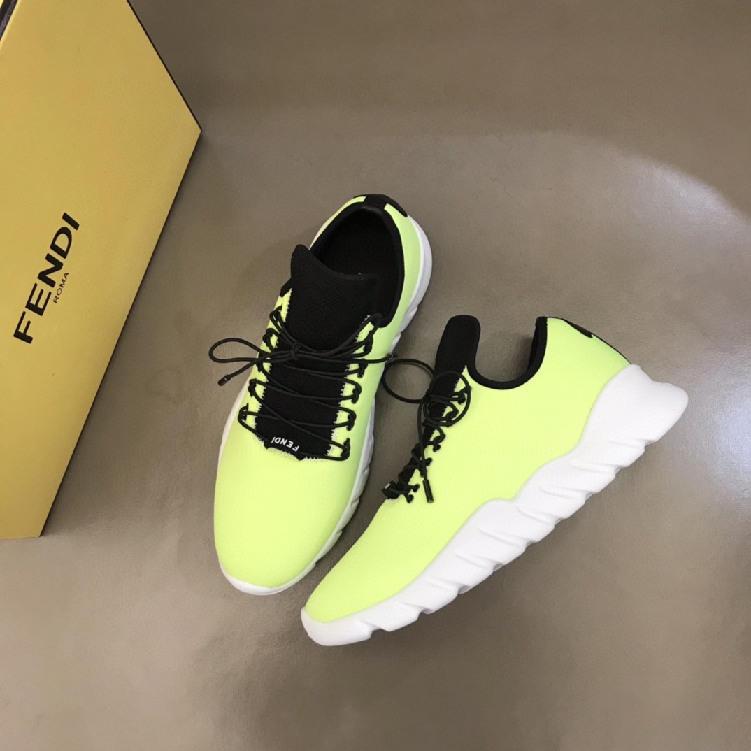 F**di Force Low Tops Sneakers Glow Green For Men