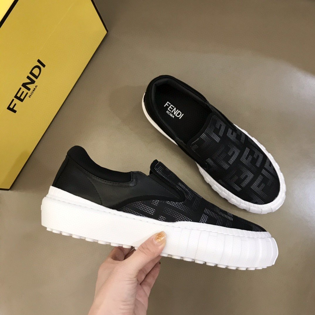 F**di Force Slip On Sneakers Black For Men 7E1454AD77F13RZ