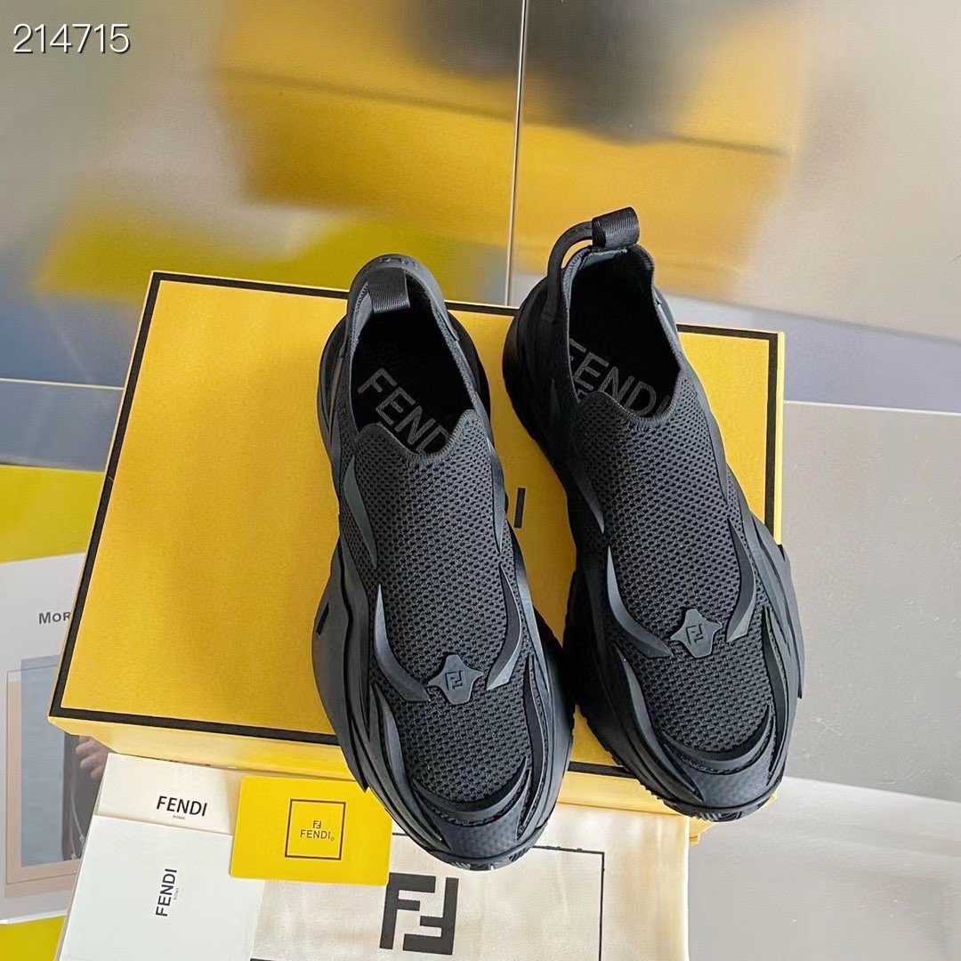 F**di Flow Black Sneakers For Men 7E1504AHI8F0ABB
