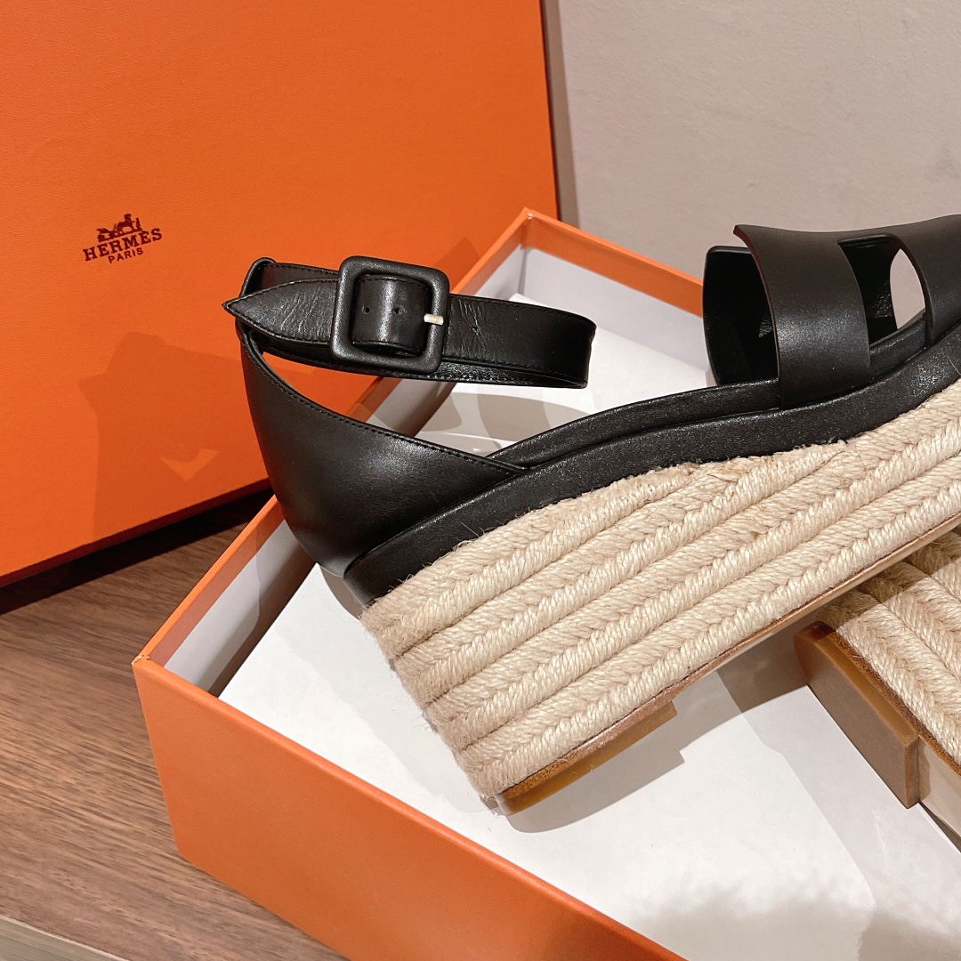 H**me5 Doll 40 Espadrilles Black For Women 1.6in/4cm