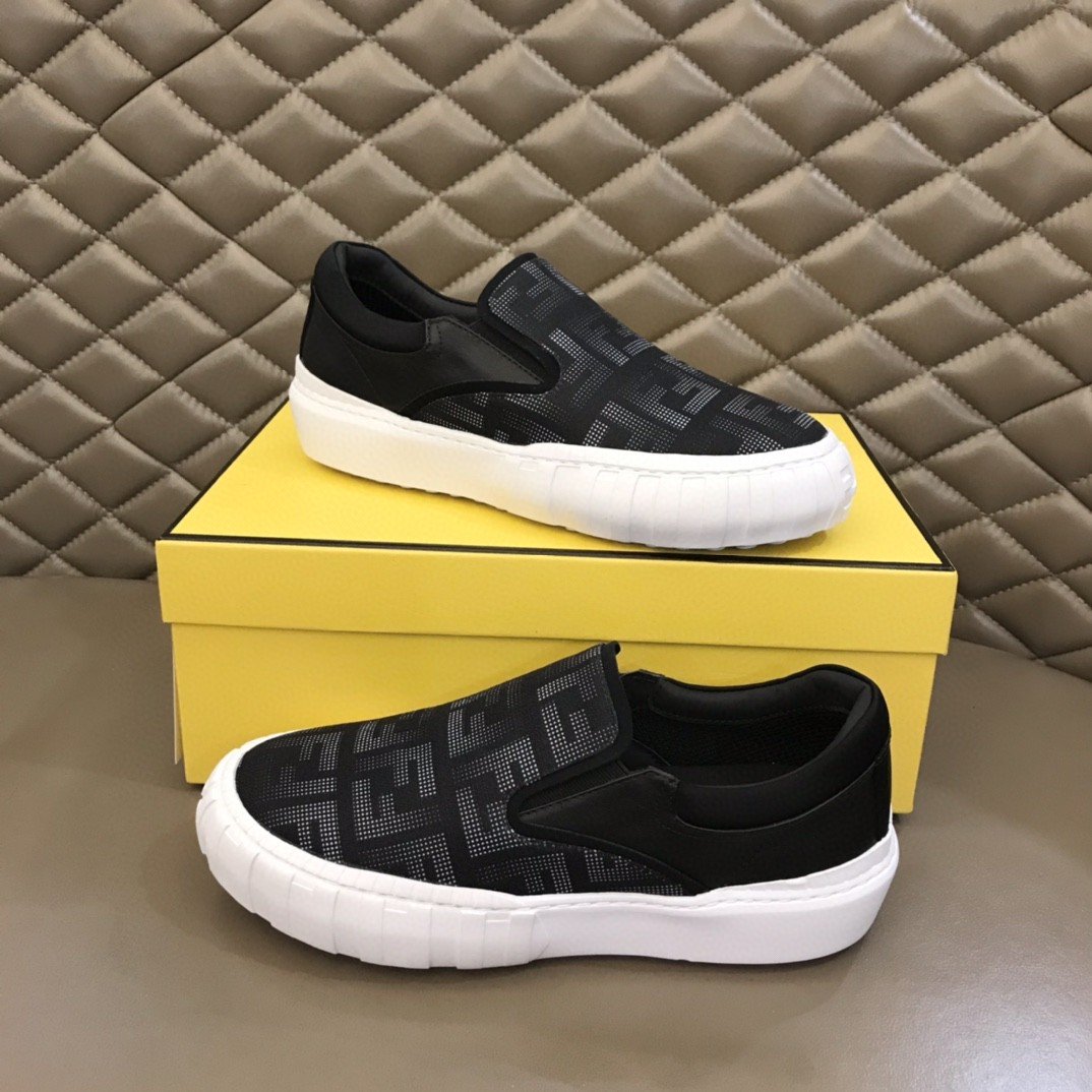 F**di Force Slip On Sneakers Black For Men 7E1454AD77F13RZ