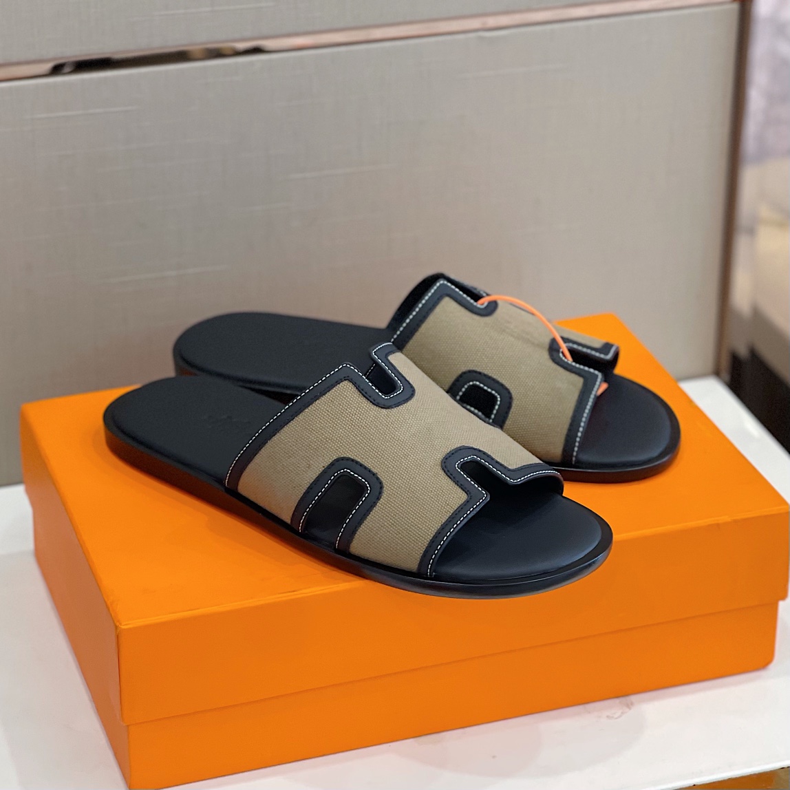 H**me5 Izmir Sandal Black And Beige For Men