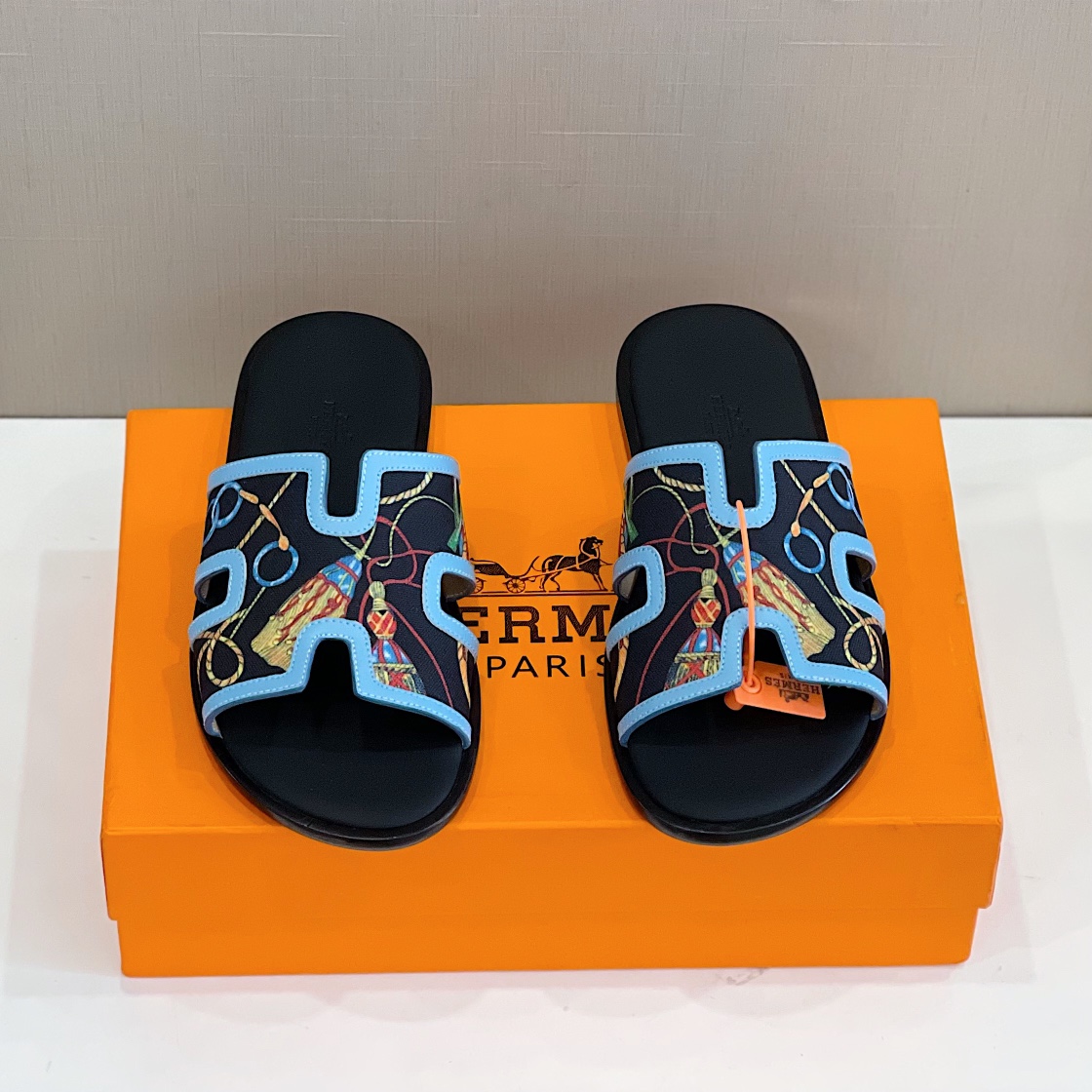 H**me5 Izmir Sandal Blue And Multicolor For Men