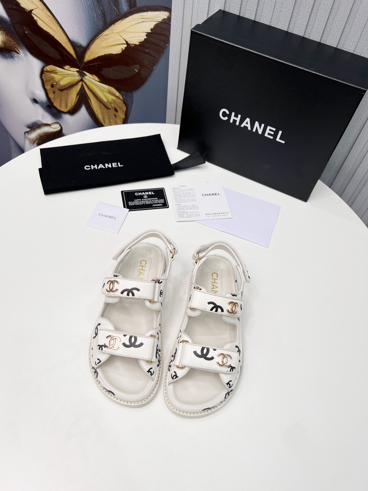 Ch**el Women’s Sandals White For Women